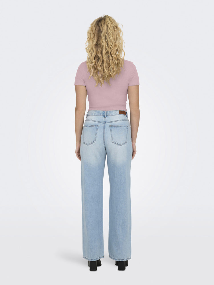 Γυναικεία μπλούζα crop ONLBETTY LIFE SS O-NECK SHORT TOP CC JRS 15311891  | 15311891