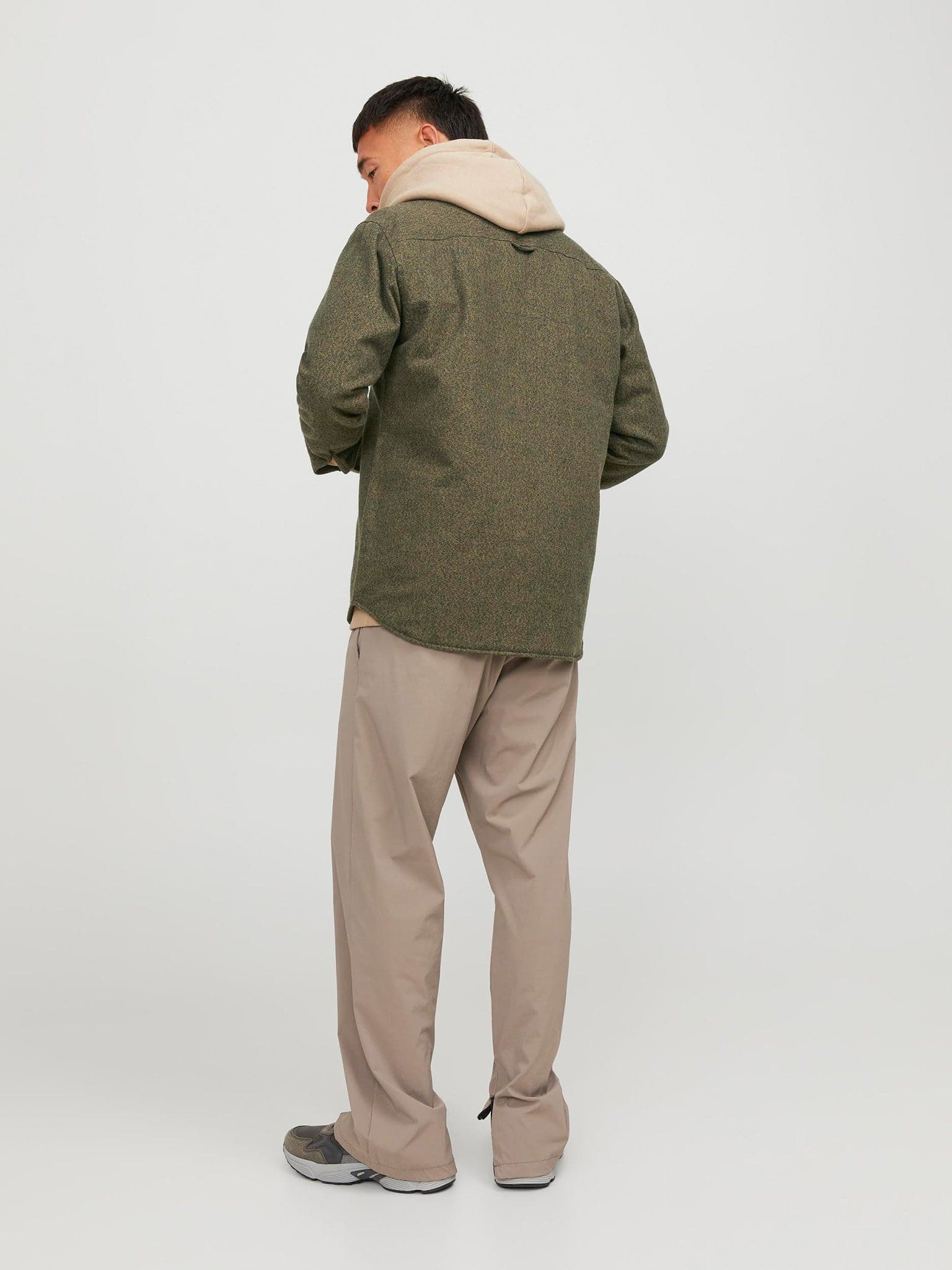 Ανδρικό πουκάμισο overshirt JCOBLACK MELANGE DARREN OVERSHIRT 12244891 | 12244891
