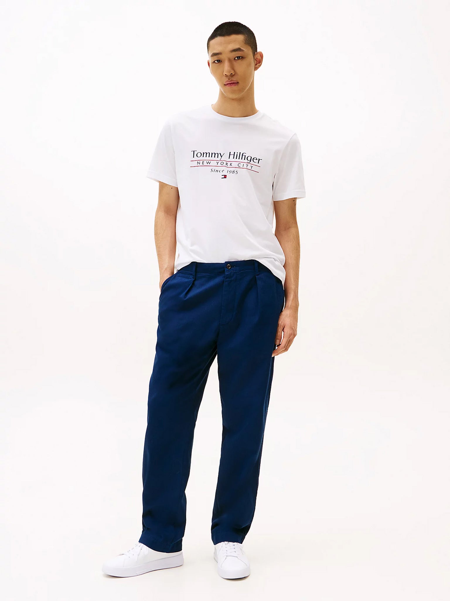 Ανδρικό t-shirt HILFIGER CENTER STACK TEE MW0MW38621YBR | MW0MW38621YBR