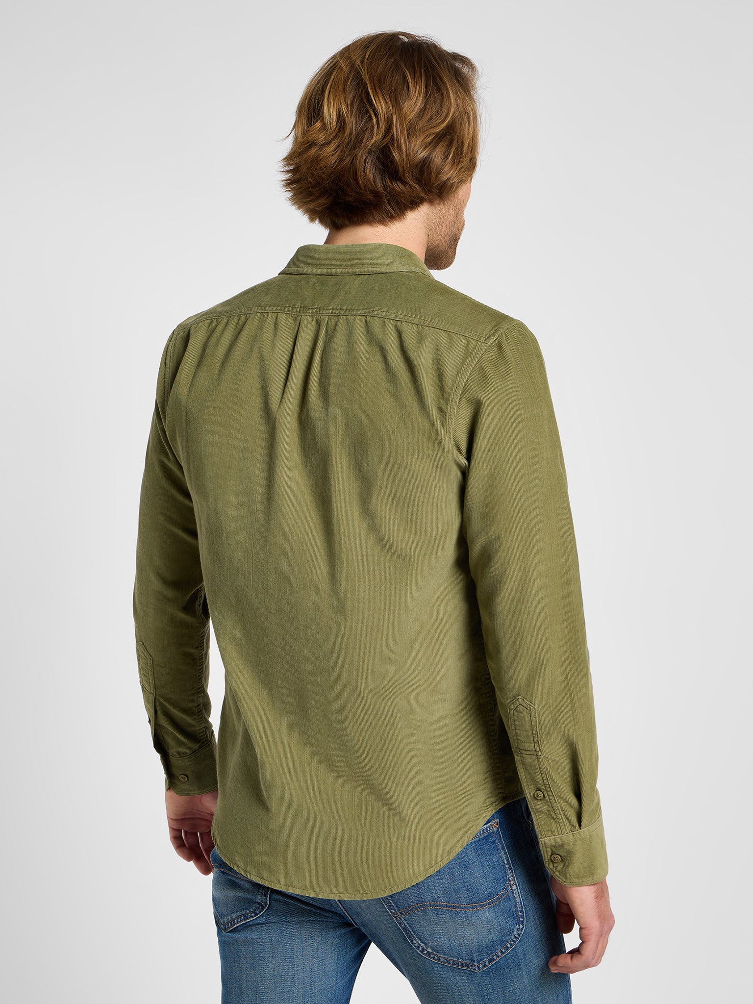 Ανδρικό πουκάμισο κοτλέ cotle shirt green 112355729 | 112355729