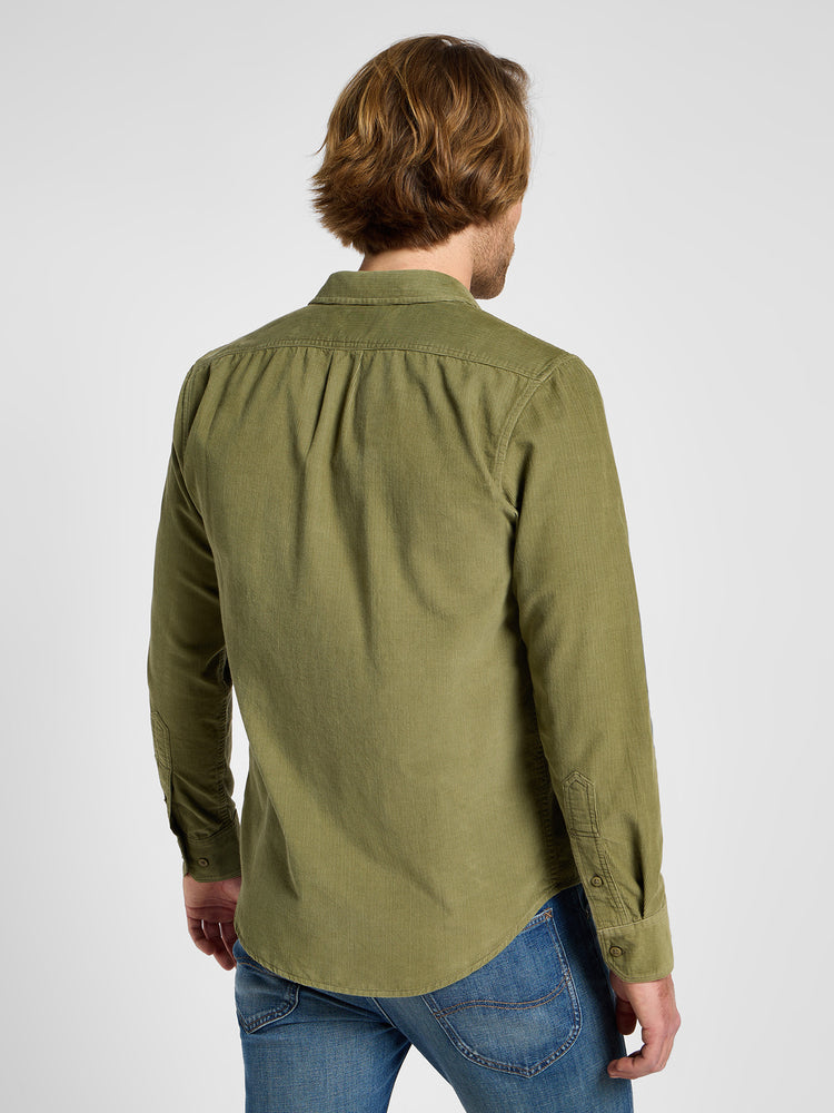 Ανδρικό πουκάμισο κοτλέ cotle shirt green 112355729 | 112355729
