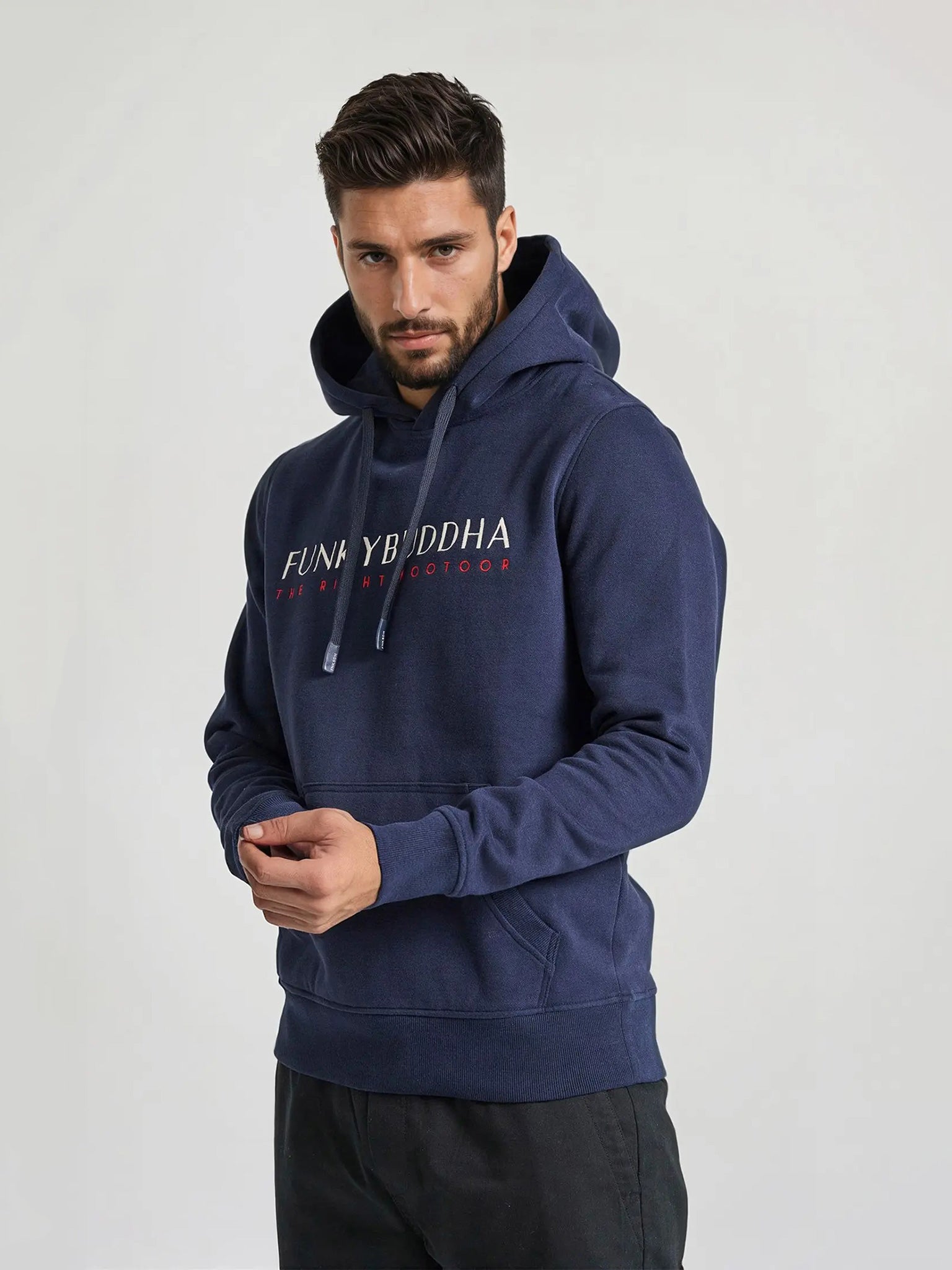 Ανδρική μπλούζα φούτερ FBM010-006-06 NAVY | FBM010-006-06