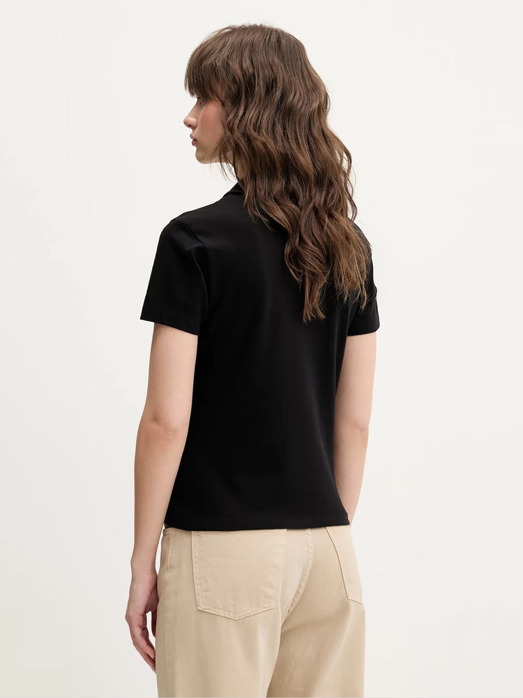 Γυναικεία polo μπλούζα slim W5GP73KCYR1JBLK | W5GP73KCYR1JBLK