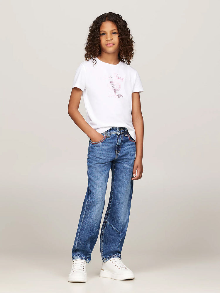 Παιδική μπλούζα HILFIGER NY FOIL REG TEE SS KG0KG08007YBR | KG0KG08007YBR