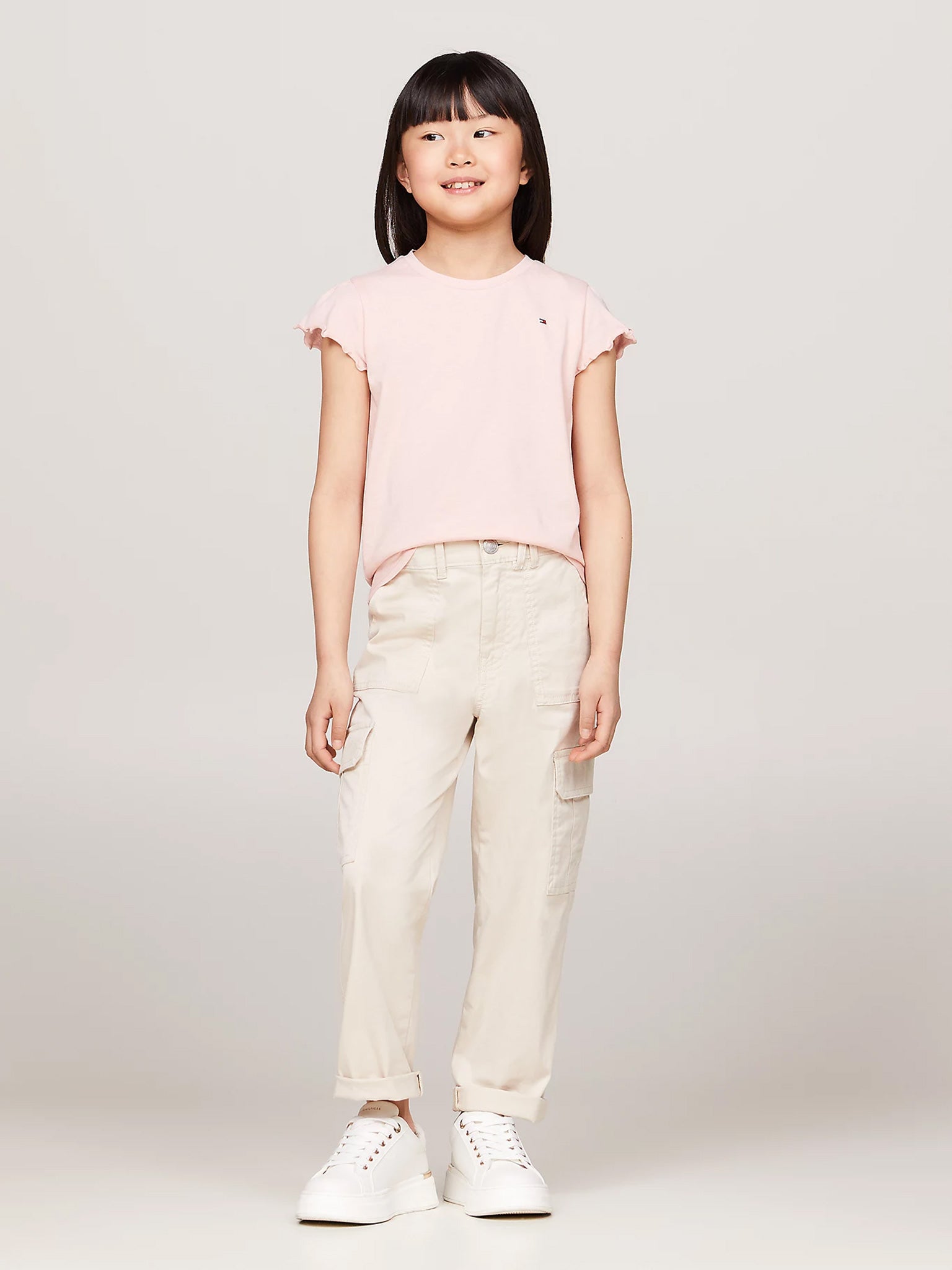Παιδική μπλούζα ESSENTIAL RUFFLE SLEEVE TOP S/S KG0KG07052TJX | KG0KG07052TJX