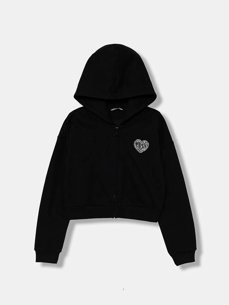 Εφηβική ζακέτα φούτερ | J5YQ07KAD74JBLK