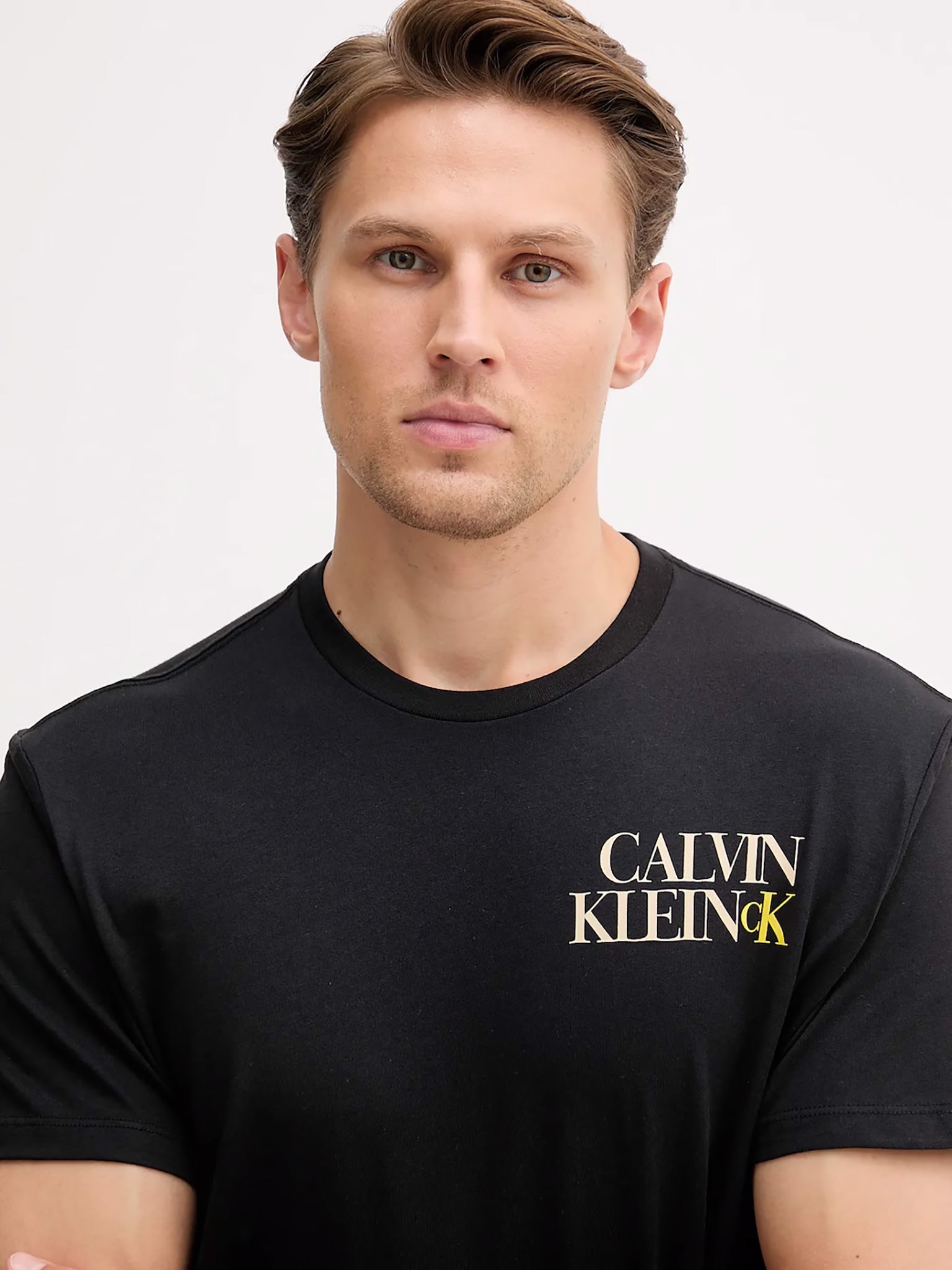 Ανδρικό t-shirt SS 30S E CK NY WRD LV04RC844GUB1 | LV04RC844GUB1