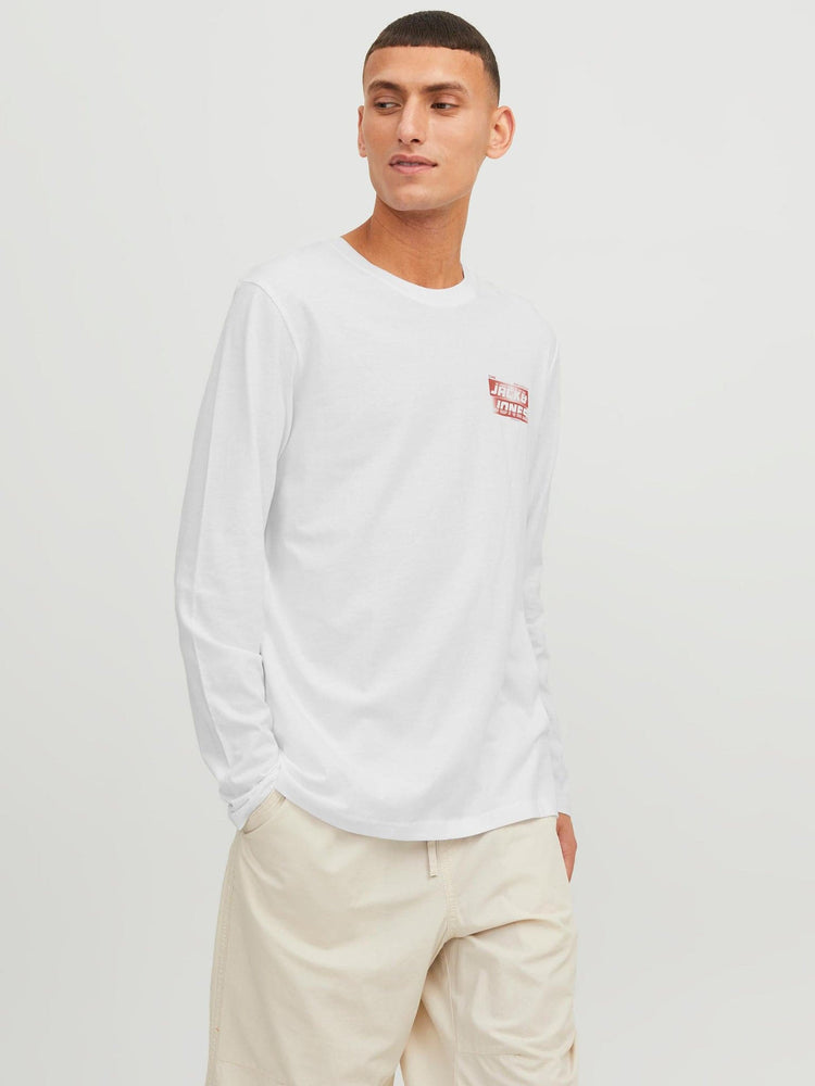 Ανδρική μπλούζα μακό JCONIGHT TEE LS CREW NECK 12245758 | 12245758