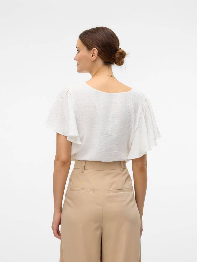 Γυναικεία μπλούζα VMALVA SS FRILL TOP WVN EXP 10327301 | 10327301