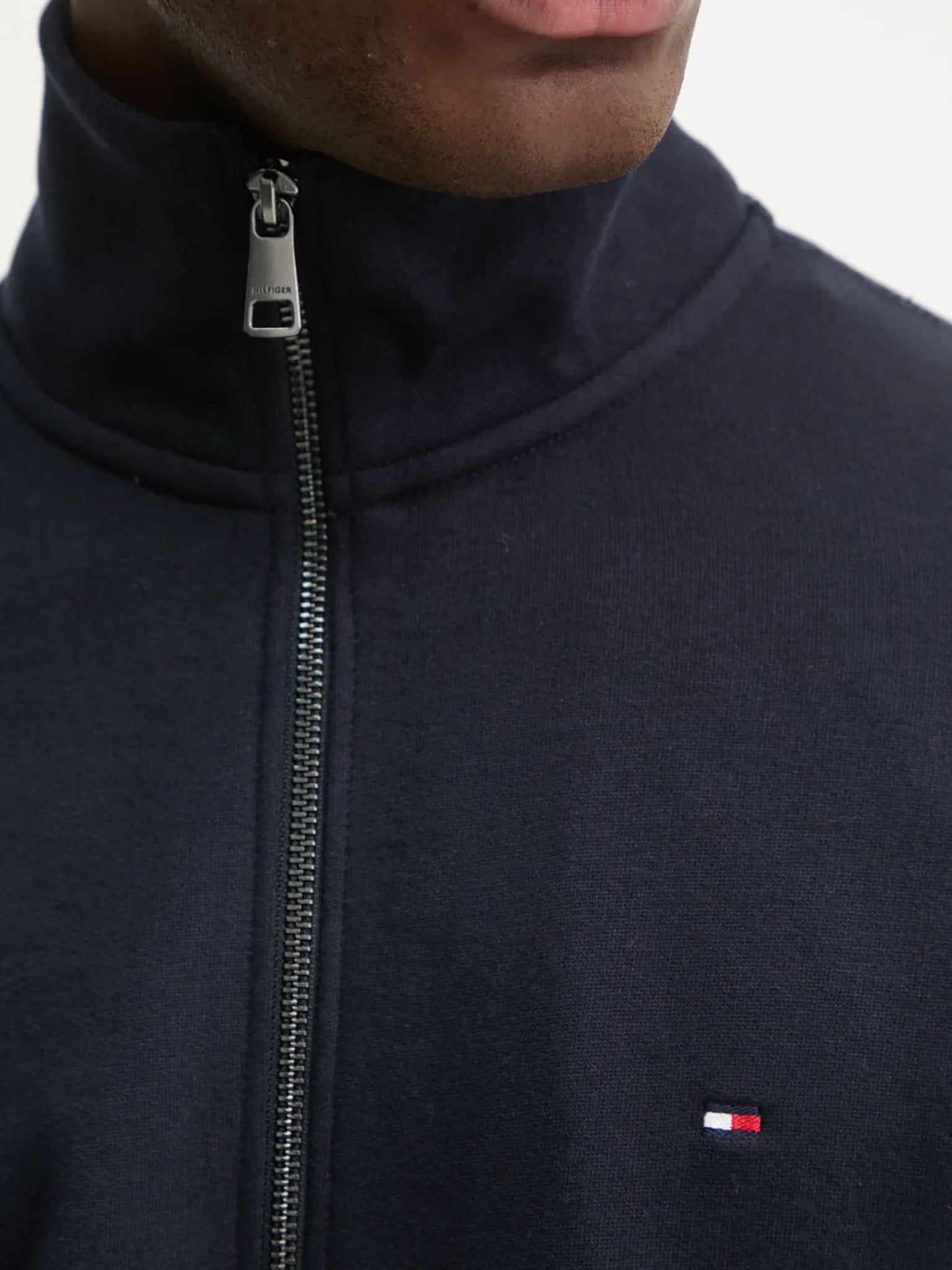 Ανδρική ζακέτα ESSENTIAL FLEECE ZT STAND COLLAR MW0MW38083DW5 | MW0MW38083DW5