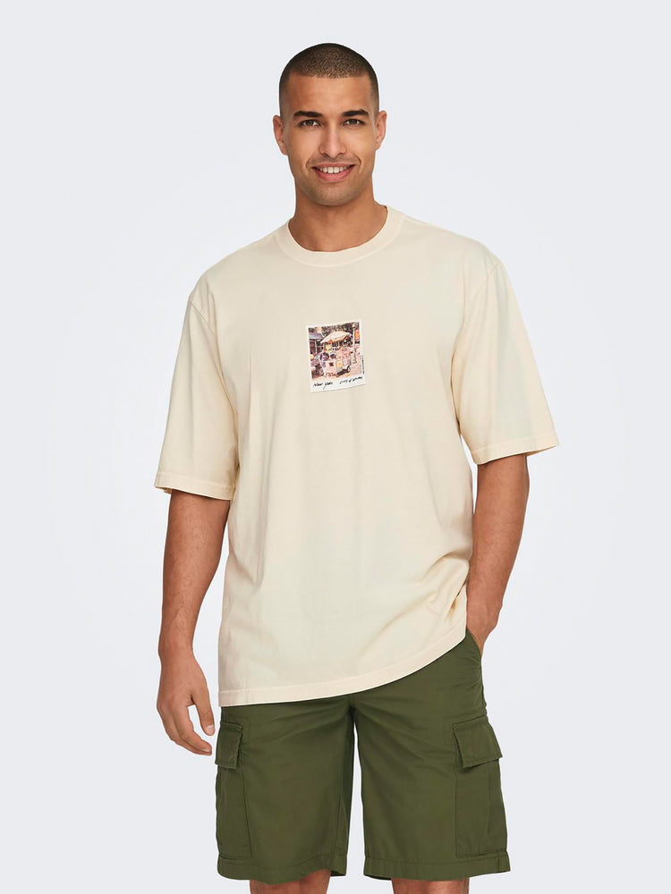 Ανδρικό t-shirt ONSRAY OVZ WASHED SS TEE VD 22030149 | 22030149