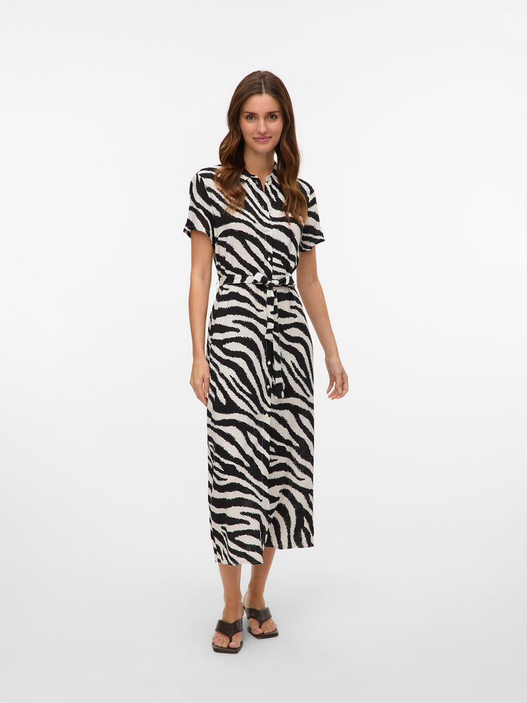 Γυναικείο φόρεμα zebra VMEASY JOY S/S LONG SHIRT DRESS WVN 10297365 | 10297365