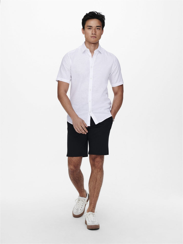 Ανδρικό πουκάμισο λινό ONSCAIDEN LIFE SS SOLID LINEN SHIRT NOOS 22009885 | 22009885
