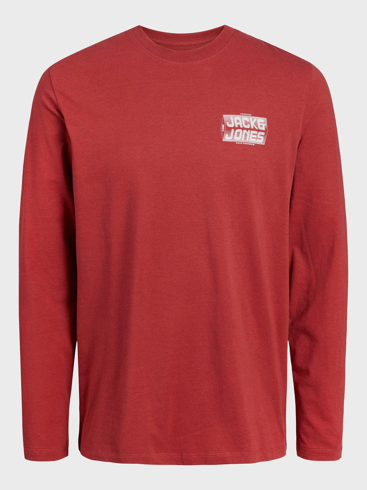 Ανδρική μπλούζα μακό JCONIGHT TEE LS CREW NECK 12245758 | 12245758