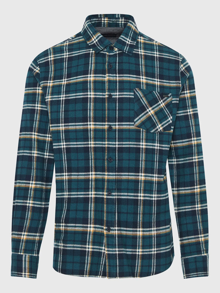 Ανδρικό πουκάμισο καρό FBM010-027-05 DK MOSS | FBM010-027-05