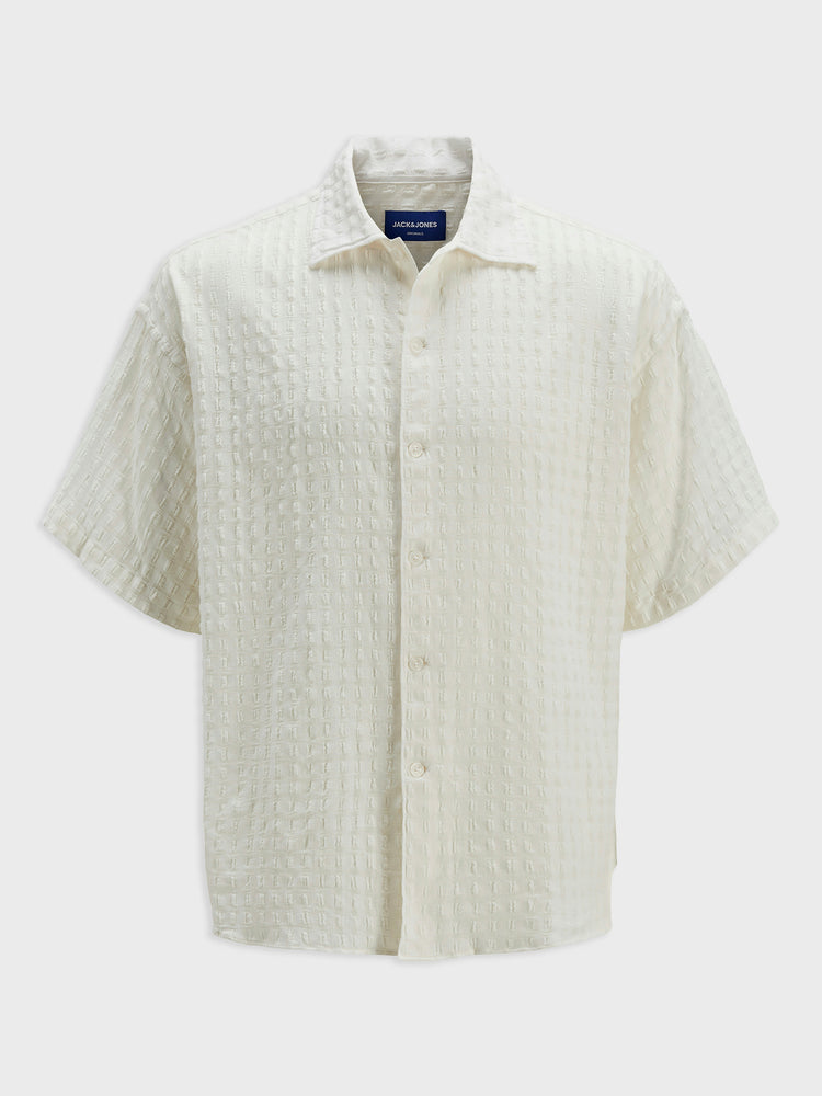 Ανδρικό πουκάμισο JORBELLAGIO SEERSUCKER SHIRT SS 12277289 | 12277289