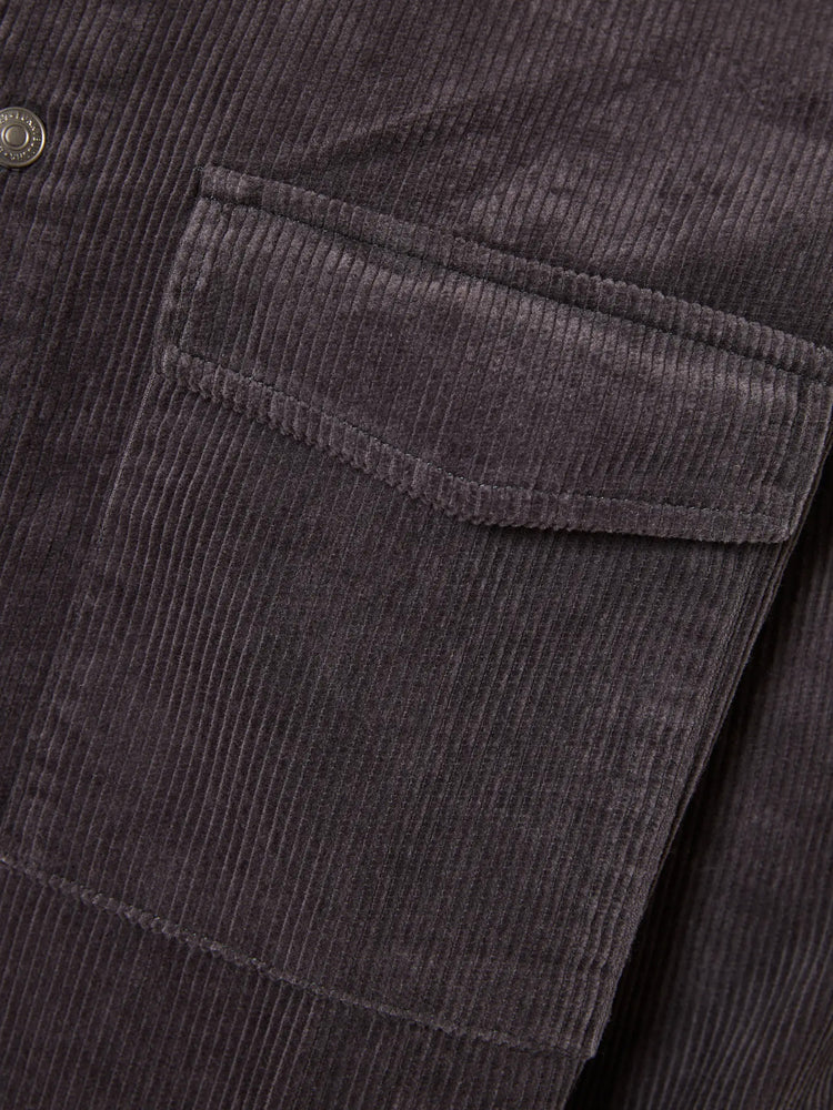 Ανδρικό πουκάμισο κοτλέ FBM010-077-05 ANTHRACITE | FBM010-077-05