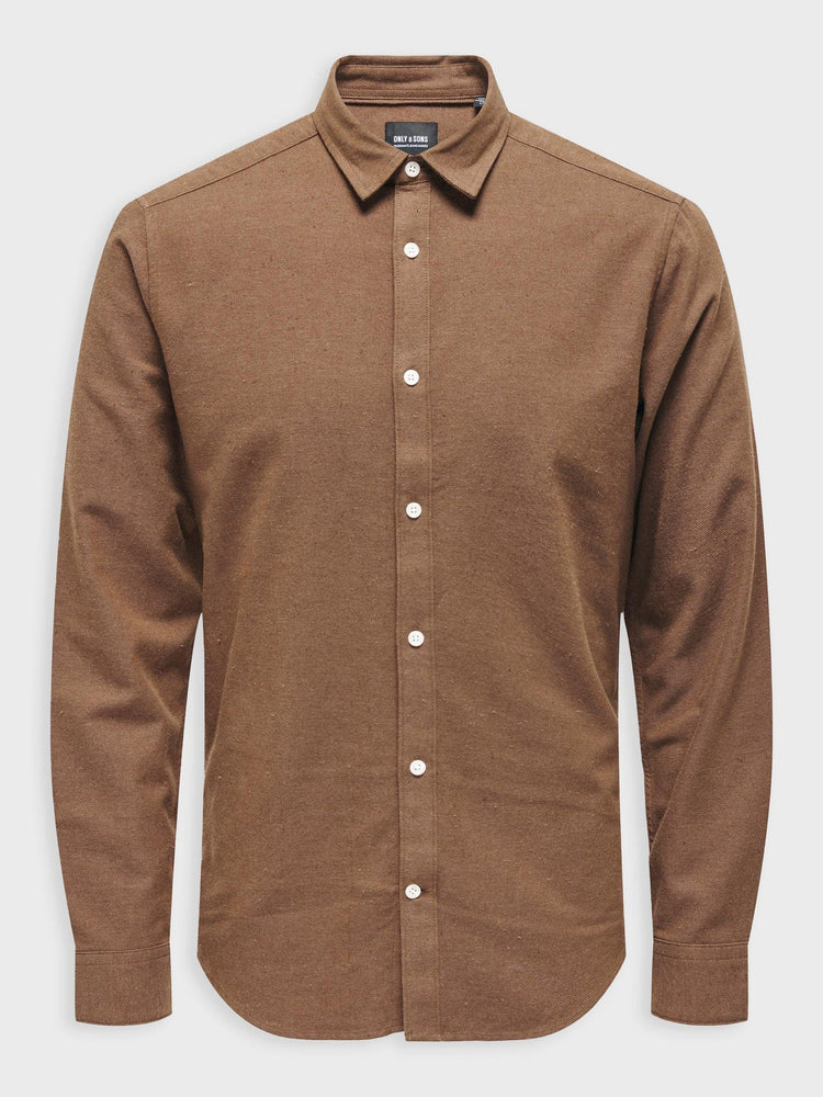 Ανδρικό πουκάμισο ONSBEN LIFE SLIM FLANNEL SOLID LS SHIRT 22025607 | 22025607