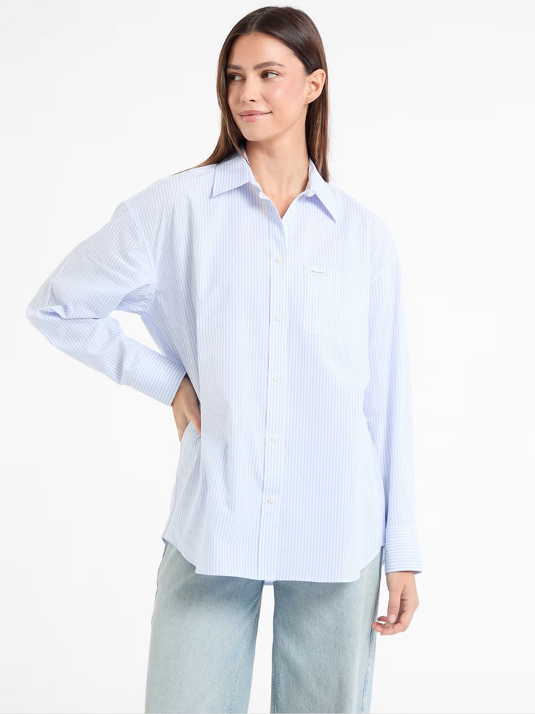 Γυναικείο πουκάμισο ριγέ oversize pockets shirt W5RH94WGZ11FB9A | W5RH94WGZ11FB9A