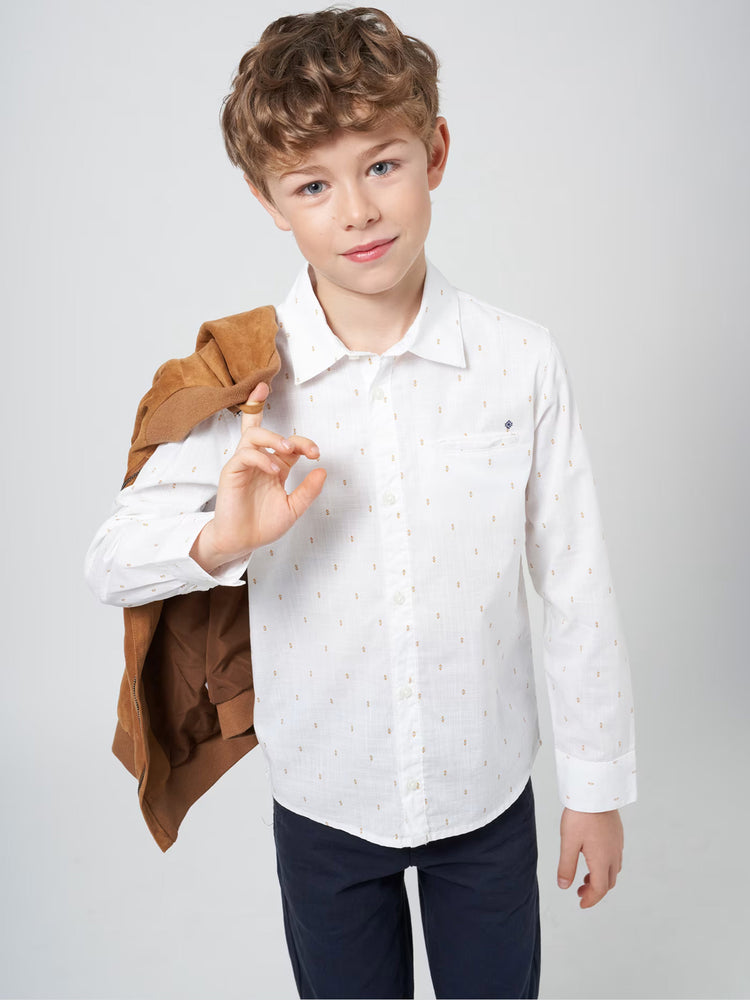 Εφηβικό πουκάμισο σταμπωτό Better Cotton 24-06123-032 | 24-06123-032