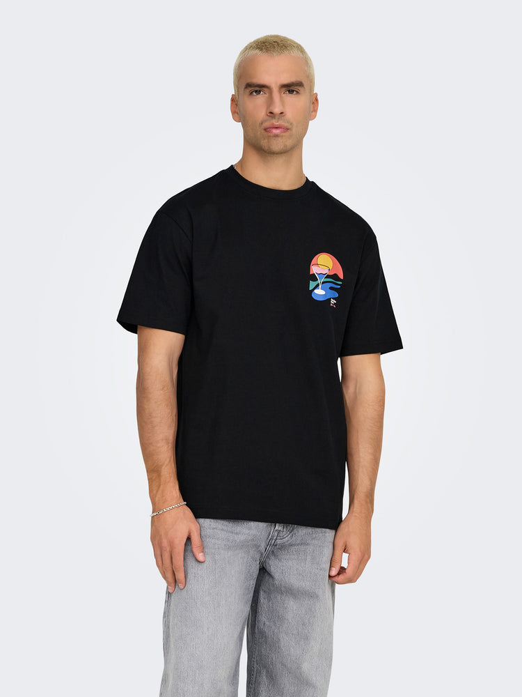 Ανδρικό t-shirt ONSPALM DAYS PRINT RLX SS TEE 22033417 | 22033417