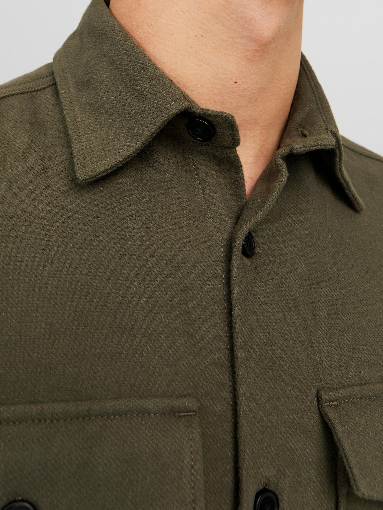 Ανδρικό πουκάμισο JPRROY SOLID OVERSHIRT L/S 12243296 | 12243296