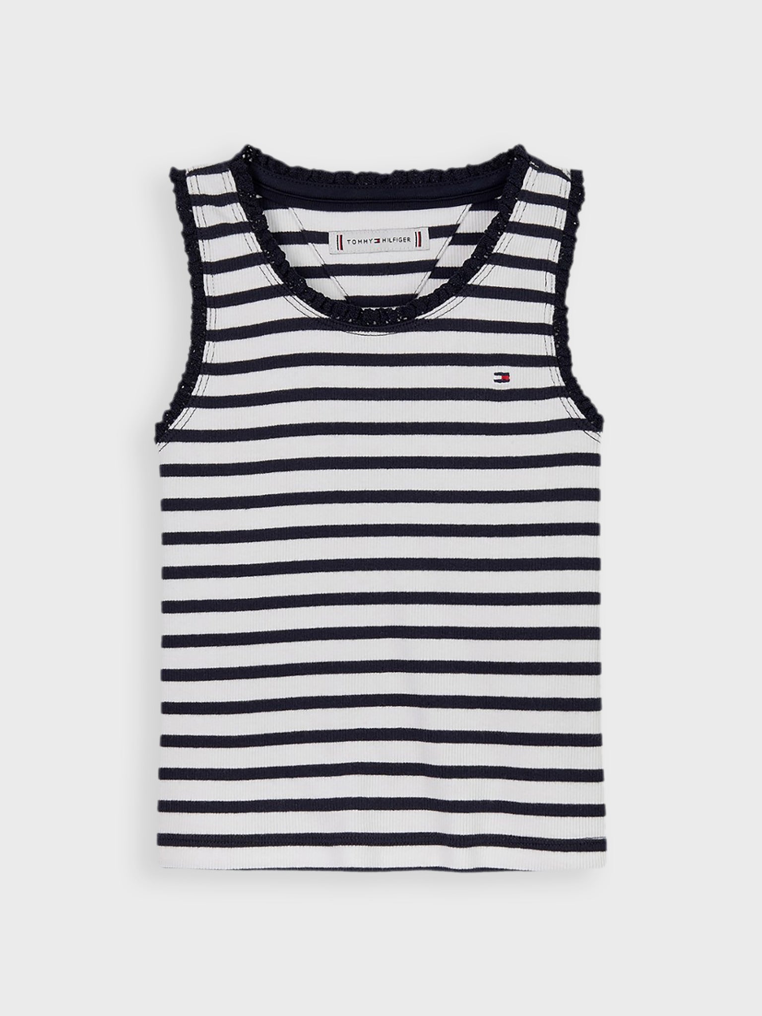 Παιδική μπλούζα ριγέ ESSENTIAL RIB LACE TANK TOP KG0KG08588C1G | KG0KG08588C1G