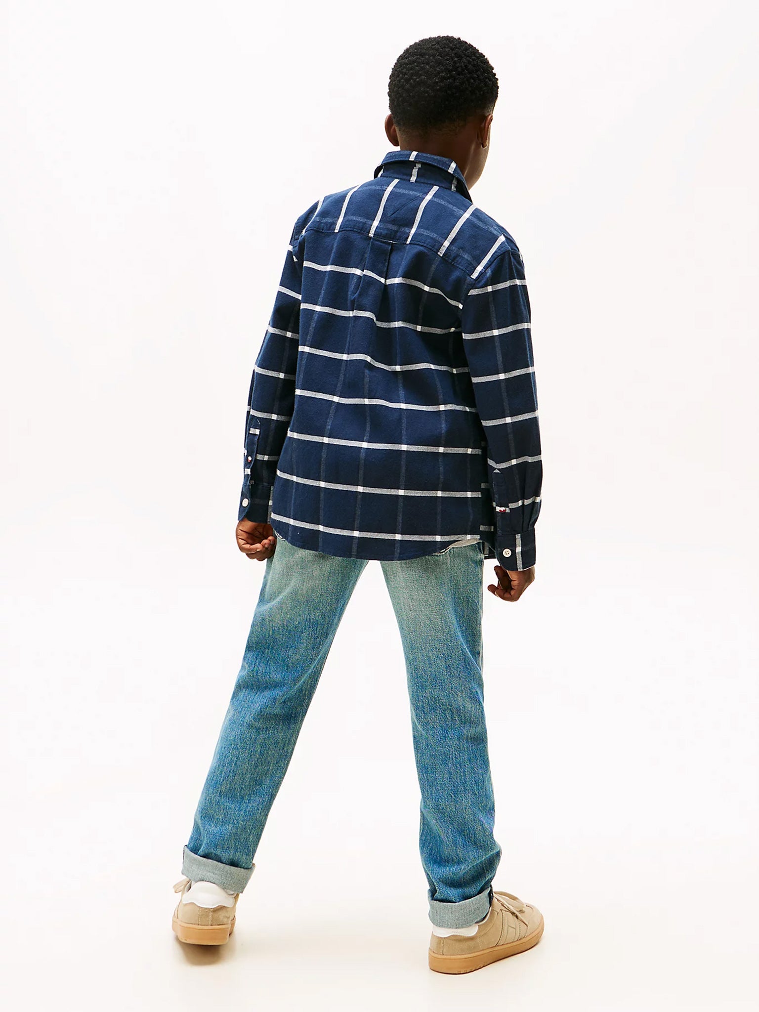 Παιδικό πουκάμισο καρό WINDOW PANE CHECK SHIRT LS KB0KB10096BDS | KB0KB10096BDS