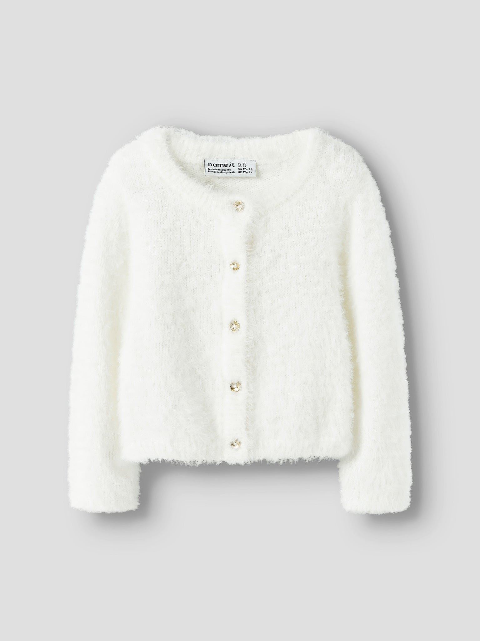 Παιδική ζακέτα χνουδωτή NMFREVERA LS KNIT SHORT 13235428 | 13235428