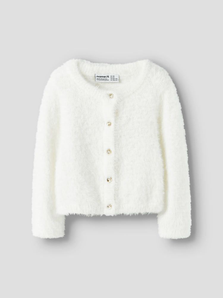 Παιδική ζακέτα χνουδωτή NMFREVERA LS KNIT SHORT 13235428 | 13235428