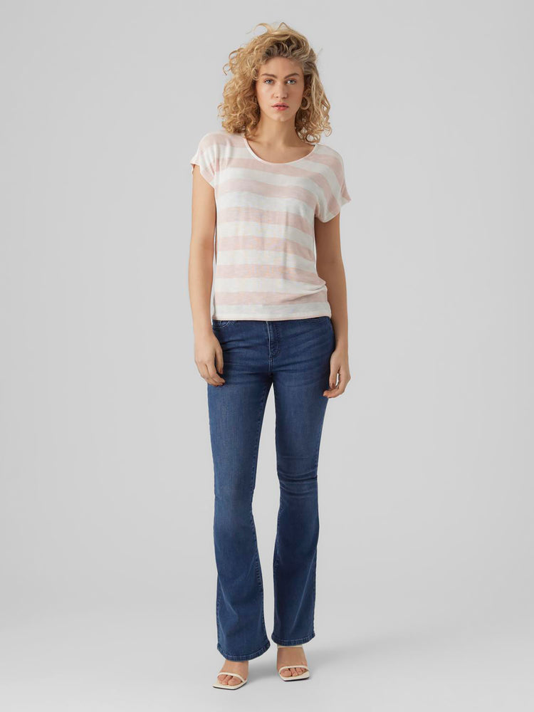 Γυναικεία μπλούζα ριγέ VMWIDE STRIPE S/L TOP GA NOOS 10284474 | 10284474