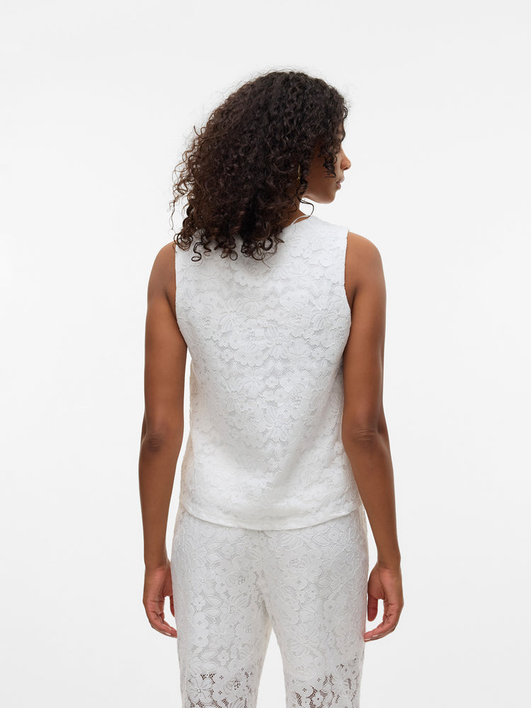 Γυναικείο top δαντέλας VMHONEY LACE SL V-NECK TOP WVN 10330053 | 10330053