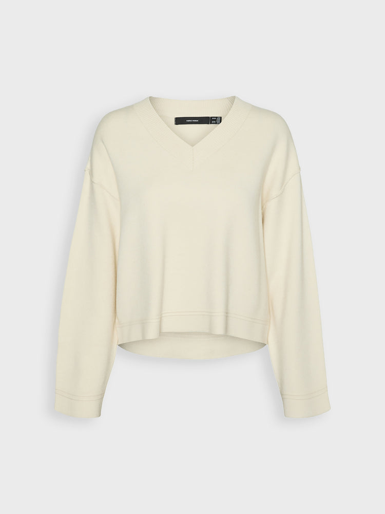 Γυναικεία μπλούζα πλεκτή VMGOLD PIPING LS V-NECK PULL. GA LCS 10324004 | 10324004