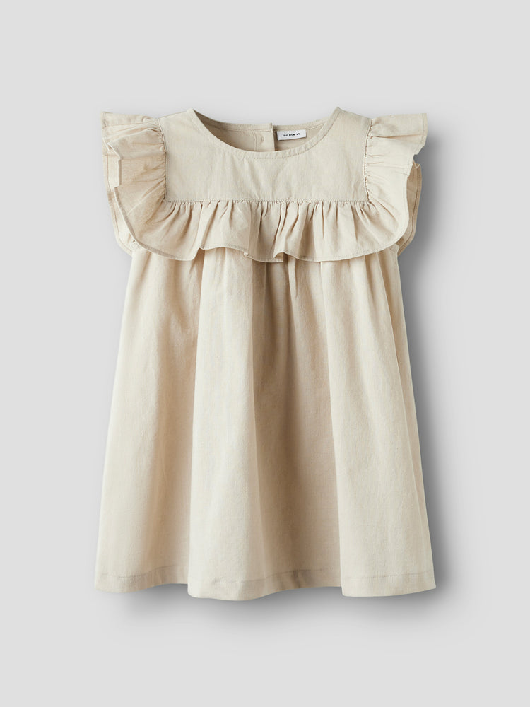 Παιδικό φόρεμα λινό NMFFALINNEN CAPSL DRESS 13240518  | 13240518