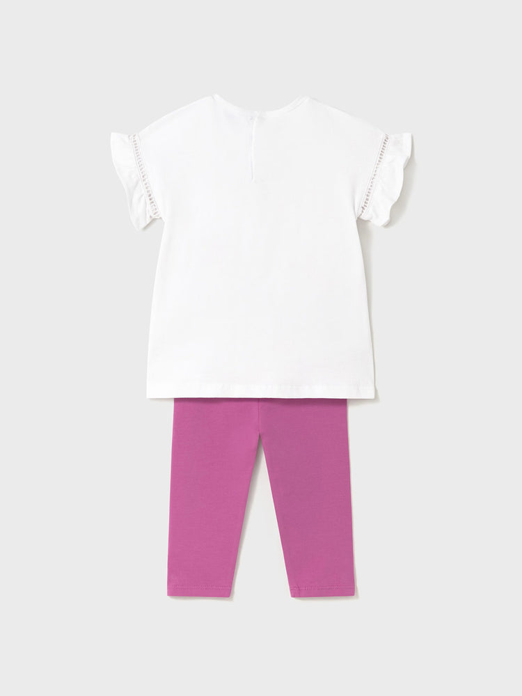 Βρεφικό σετ κολάν και μπλούζα απλικέ 25-01734-088 | 25-01734-088