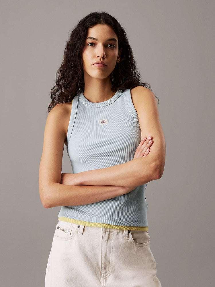 Γυναικείο top rip WOVEN LABEL RIB TANK TOP J20J225302CDV | J20J225302CDV