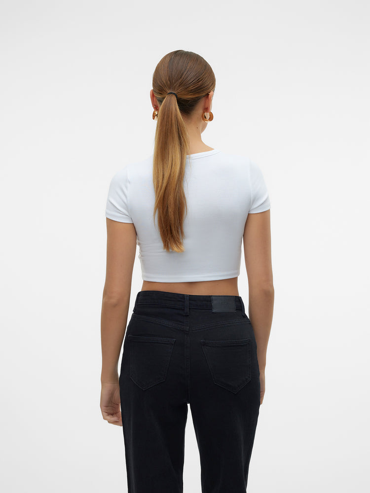 Γυναικεία μπλούζα crop SNMARYON SS O-NECK TOP JRS 10328920 | 10328920