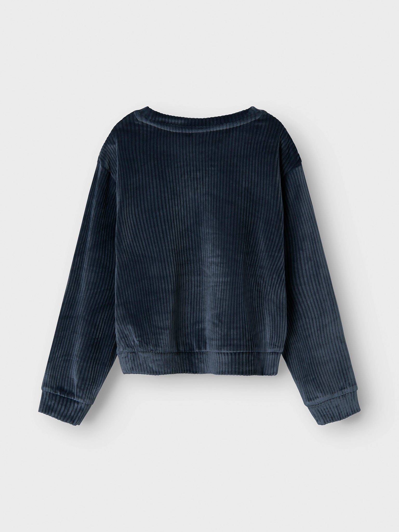 Εφηβική μπλούζα βελούδο Beacon Blue NKFVELOA LS VELVET SHORT TOP 13235119 | 13235119