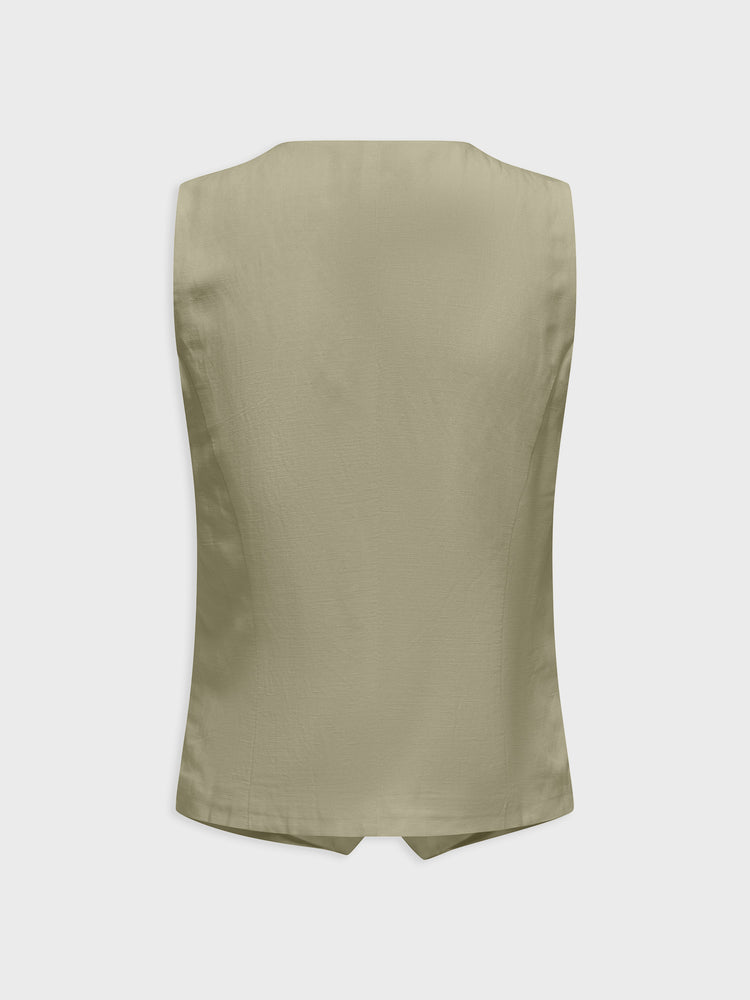 Γυναικείο γιλέκο ONLWINDY LIFE S/L LINEN BL VEST TLR 15348132 | 15348132