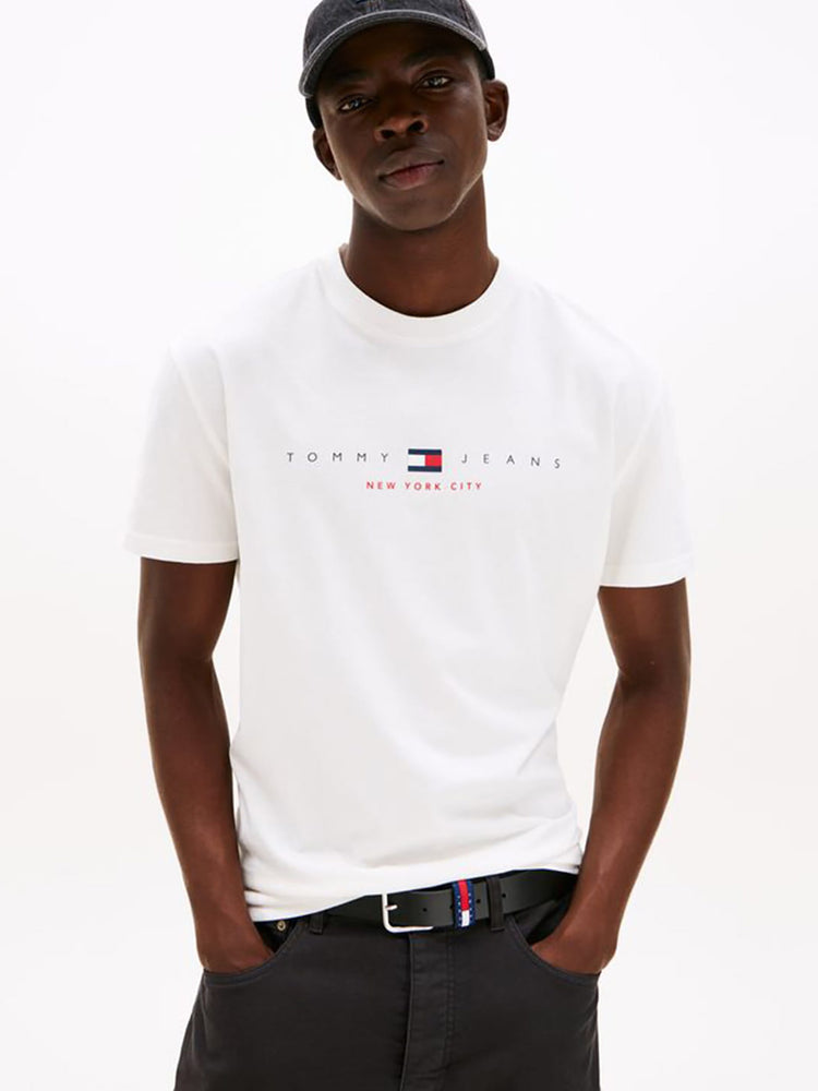 Ανδρικό t-shirt TJM REG FLAG LINEAR SS TEE EXT DM0DM21911YBL | DM0DM21911YBL