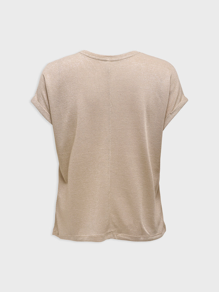 Γυναικεία μπλούζα γκλίτερ ONLAMBER LIFE S/L O-NECK SHINE TOP JRS 15343485 | 15343485