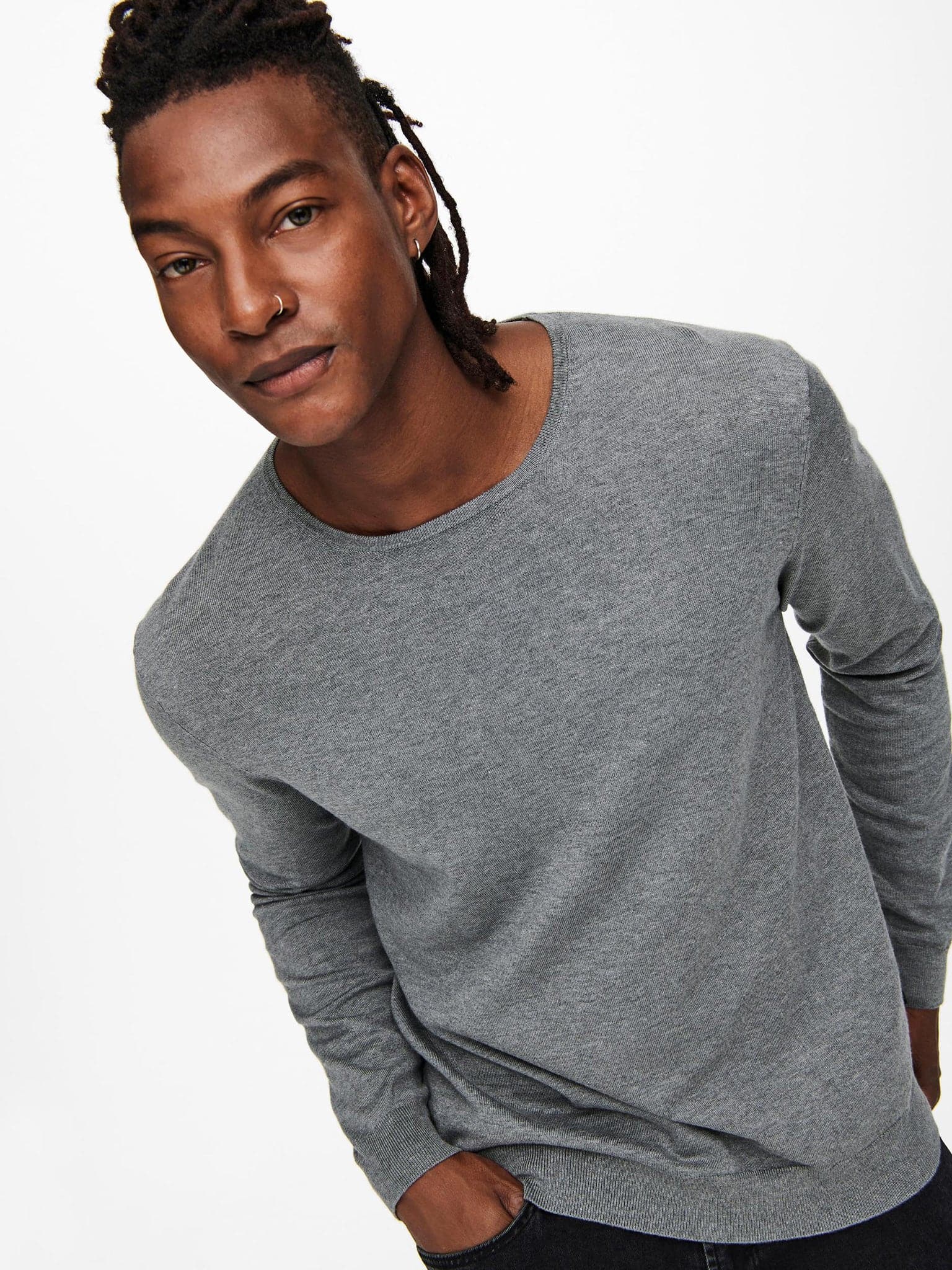 Ανδρική μπλούζα ψιλή πλέξη ONSWYLER LIFE REG 14 LS CREW KNIT NOOS 22020088 | 22020088