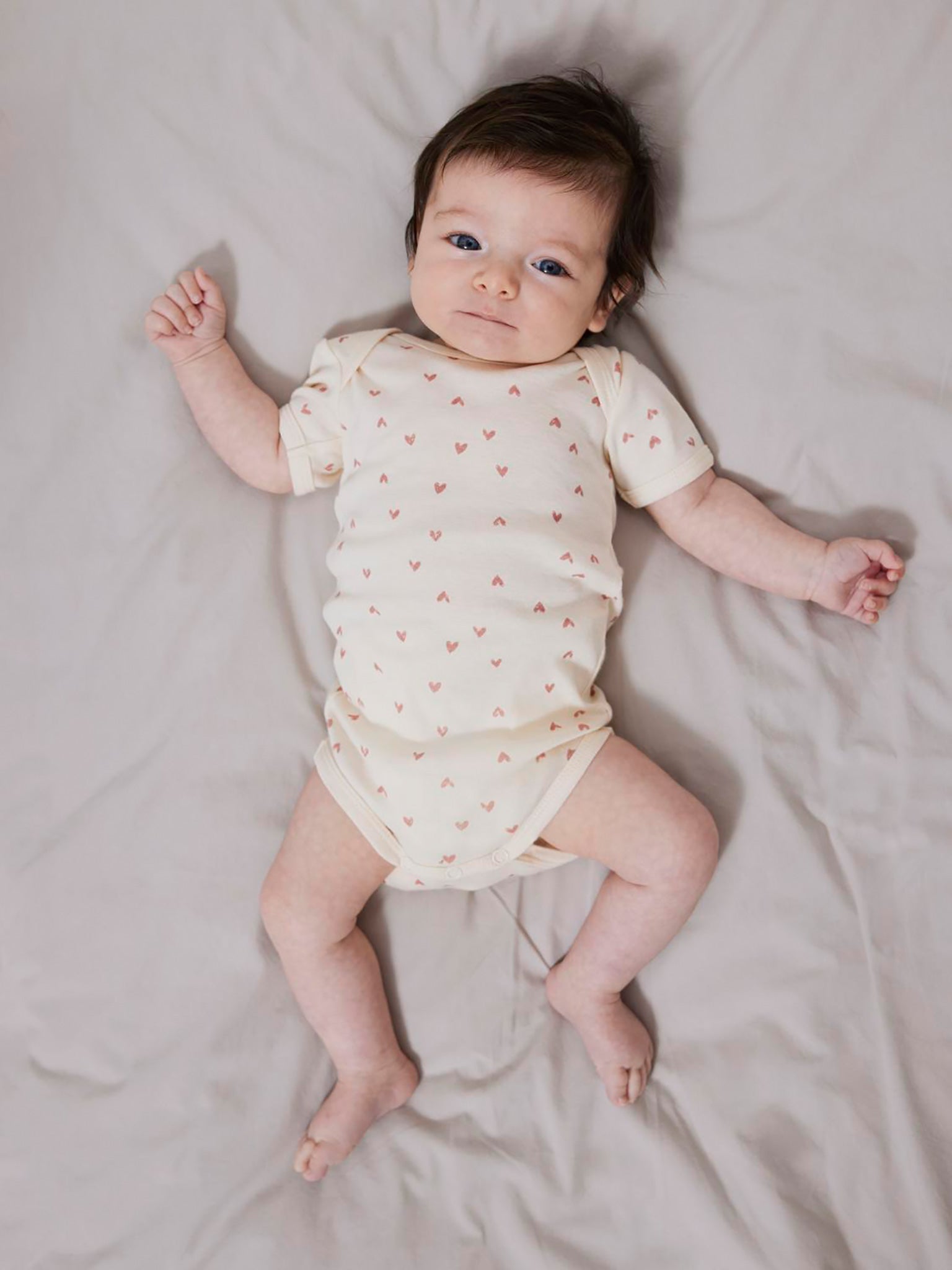 Βρεφικά κορμάκια σετ 2 τεμ NBFBODY 2P SS BUTTERCREAM HEARTS NOOS 13227028 | 13227028