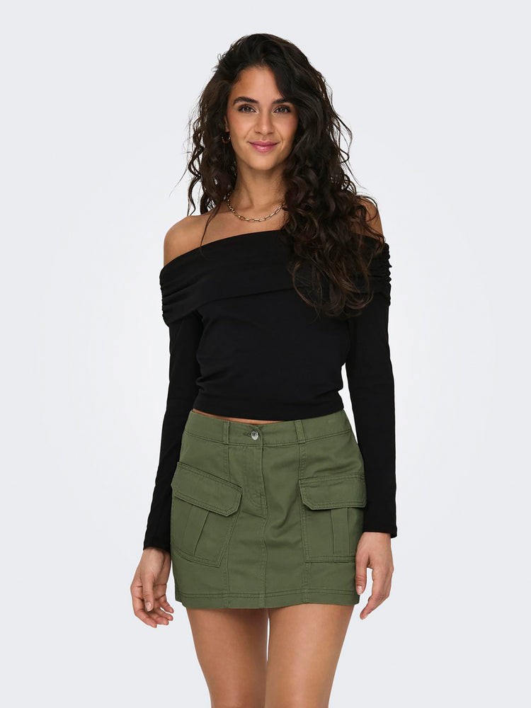 Γυναικεία μπλούζα έξωμη ONLLIVE LOVE L/S OFF SHOULDER CS TOP 15336324 | 15336324