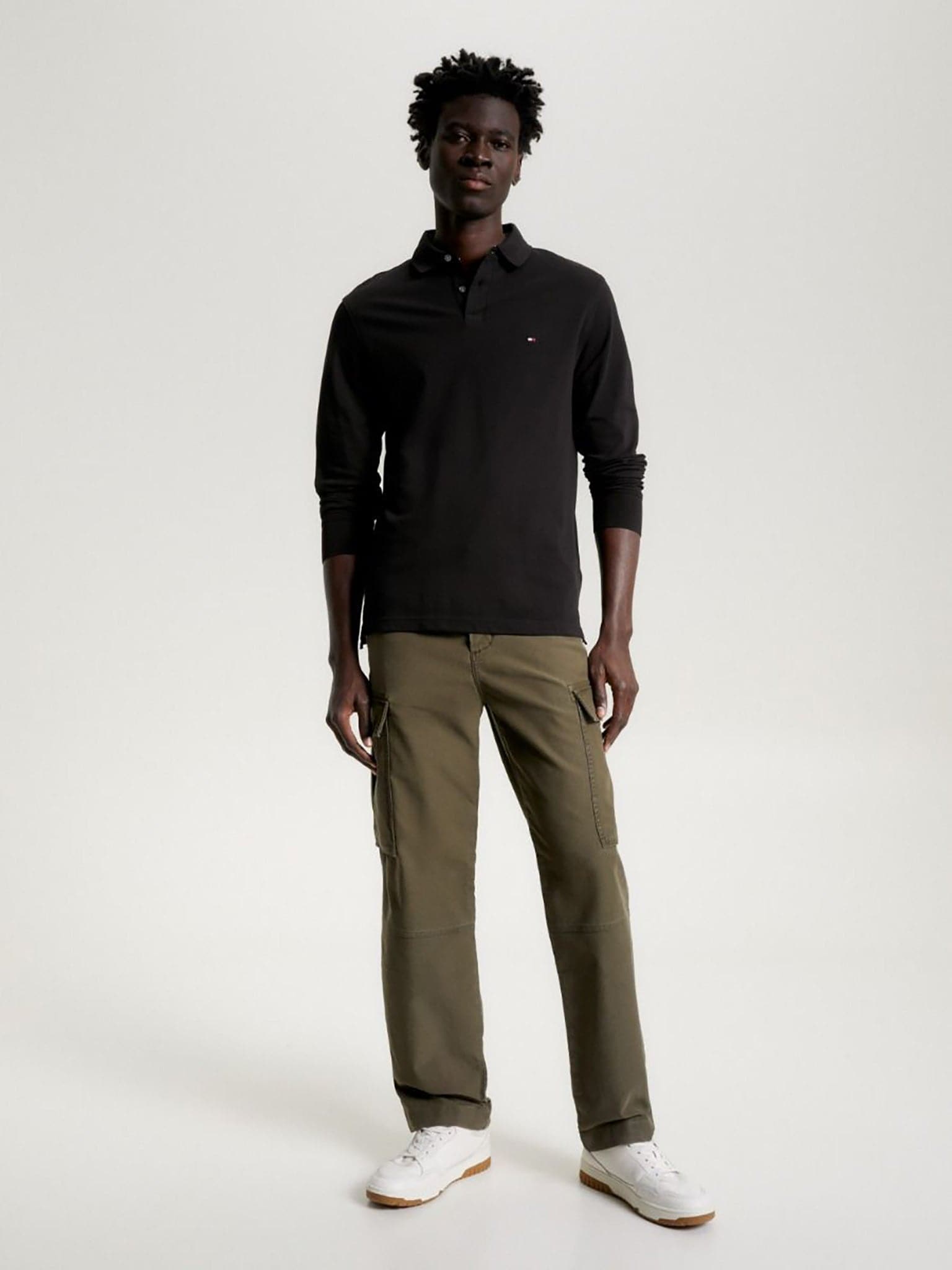 Ανδρικό polo 1985 COLLECTION LONG SLEEVE POLO MW0MW20183BDS | MW0MW20183BDS