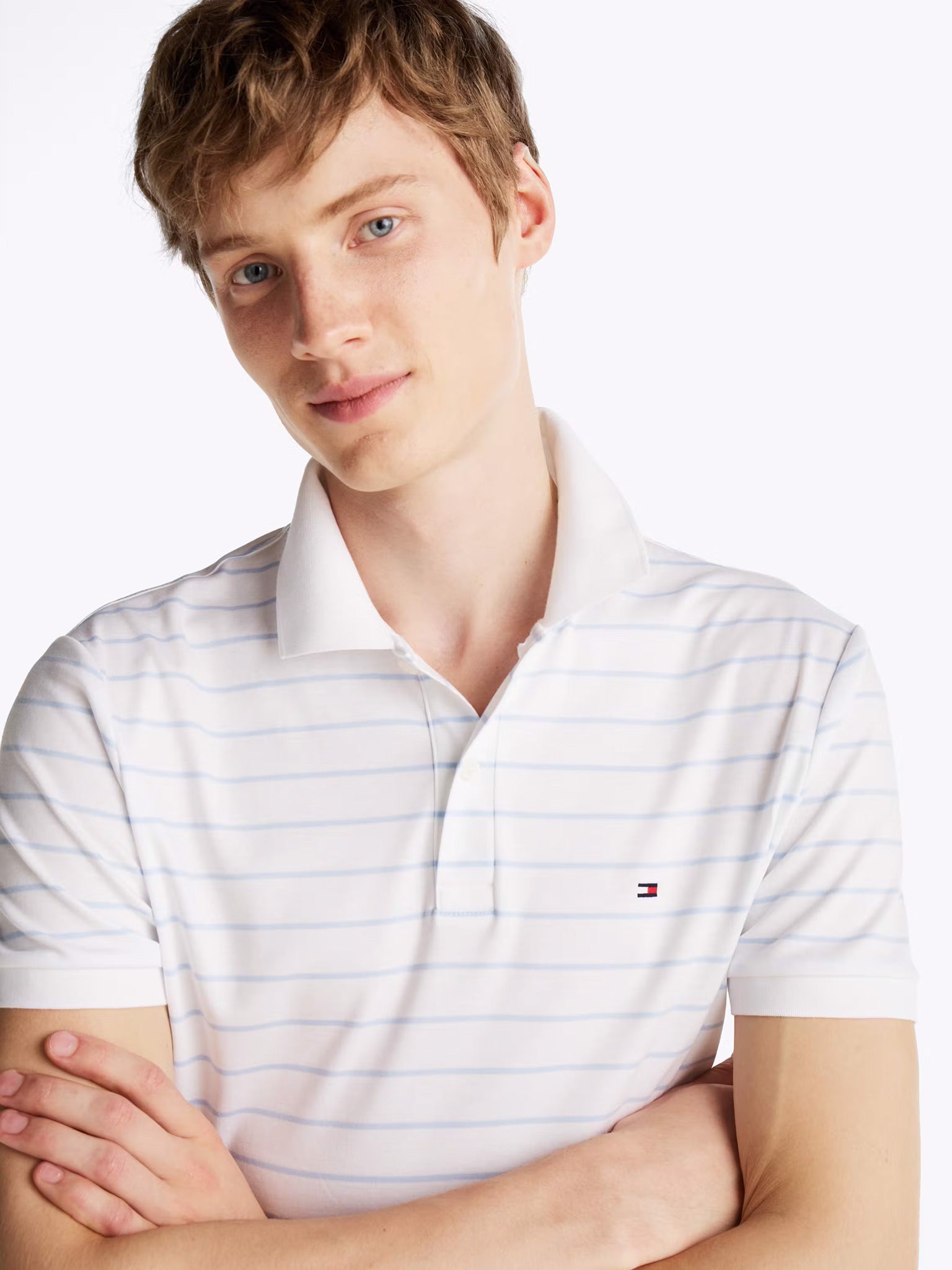 Ανδρικό polo ριγέ LIQUID COTTON REG SEASONAL POLO MW0MW399940FD | MW0MW399940FD