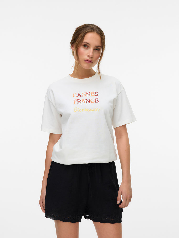 Γυναικείο t-shirt Cannes France VMSARA MIA SS TOP BOX JRS SPE 10325349 | 10325349