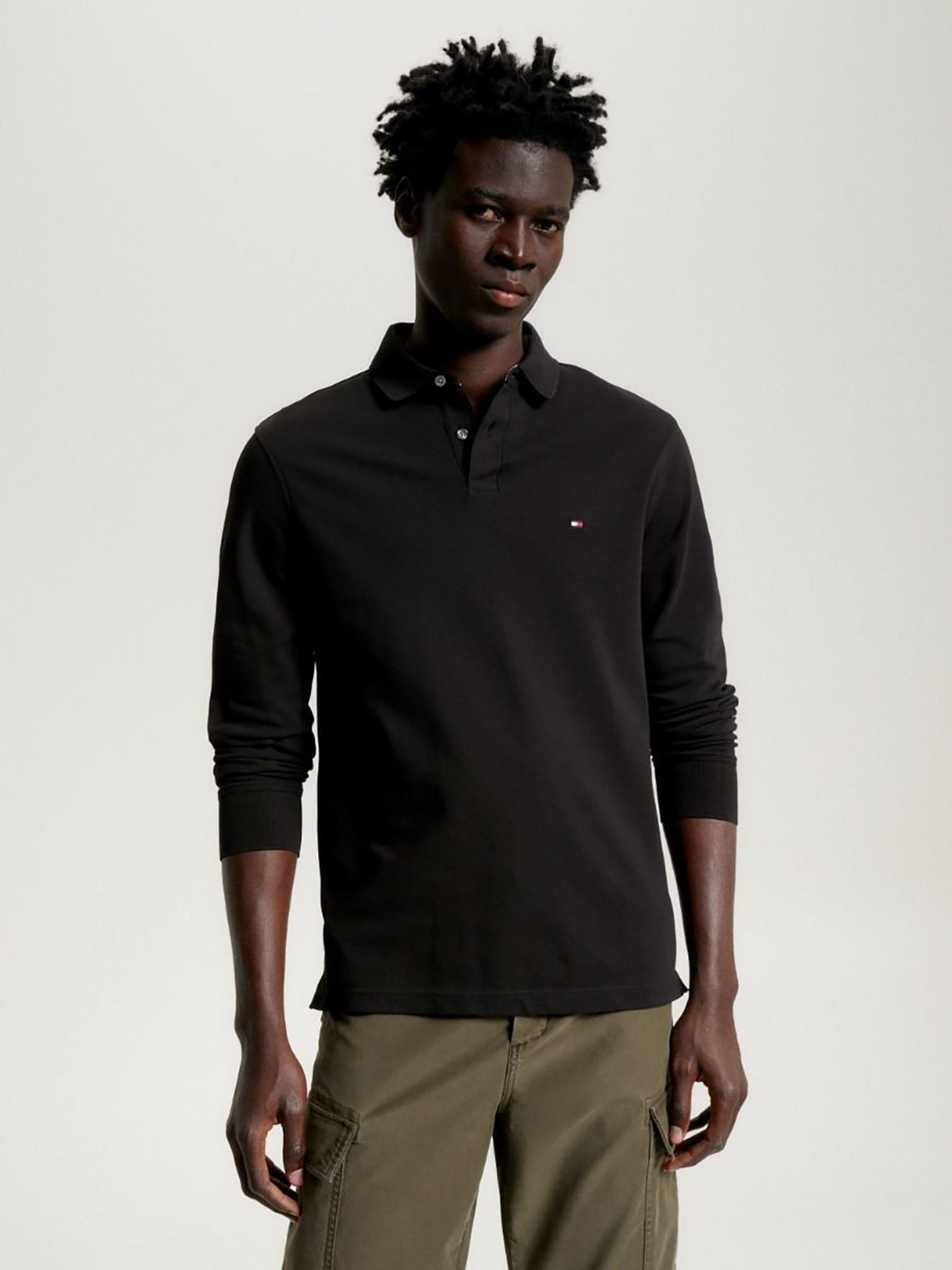 Ανδρικό polo 1985 COLLECTION LONG SLEEVE POLO MW0MW20183BDS | MW0MW20183BDS