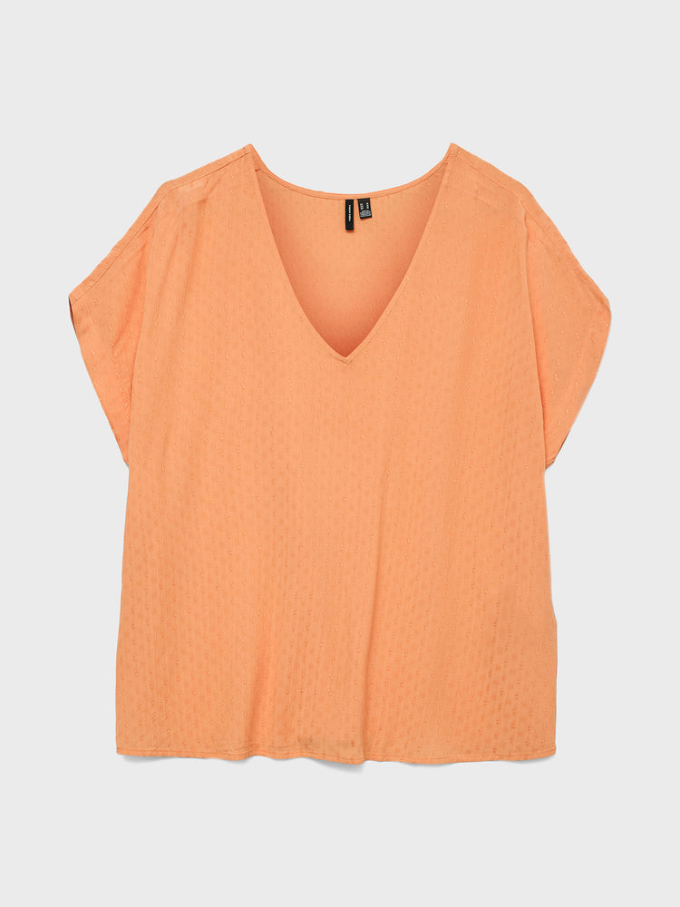 Γυναικεία μπλούζα VMGABBI SS V-NECK TOP WVN 10324560 | 10324560