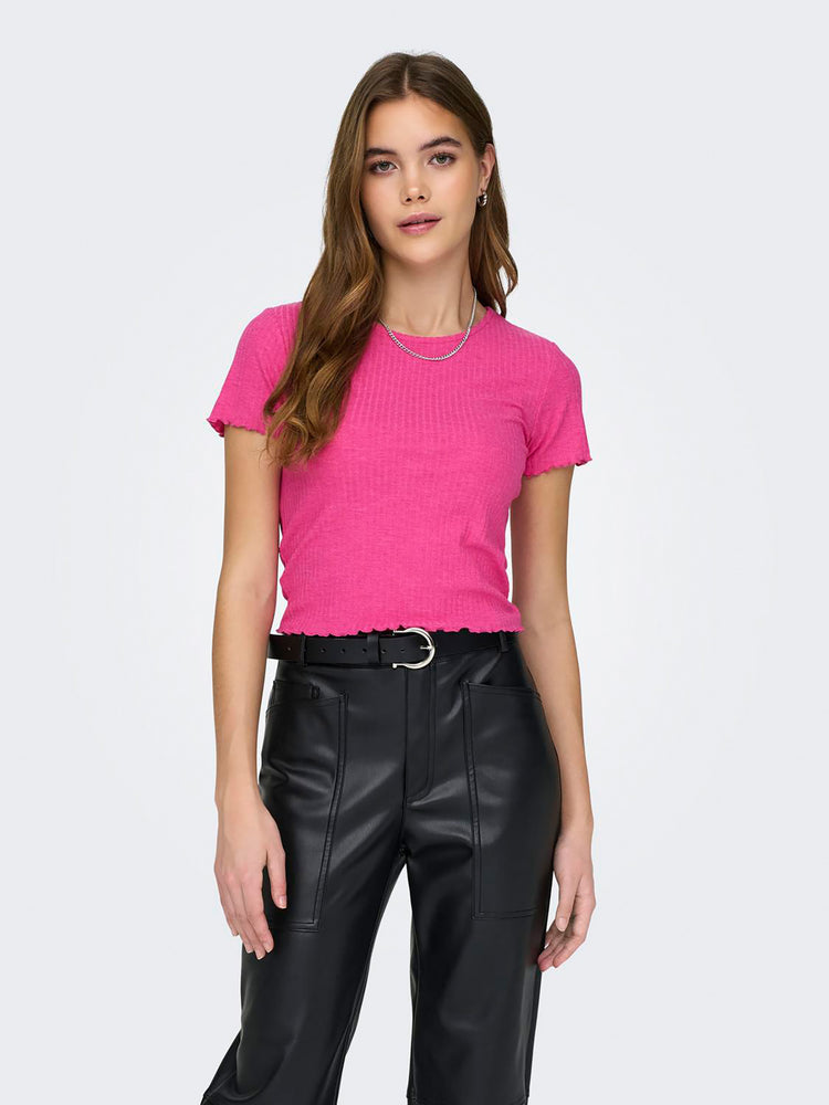 Γυναικεία μπλούζα crop ριπ ONLEMMA S/S SHORT TOP NOOS JRS 15201206 | 15201206